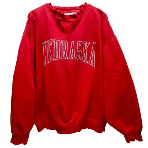 Gear For Sports Other - Vintage Nebraska Cornhuskers Sweatshirt Men's XXL Red 90s Gear For Sports Cotton